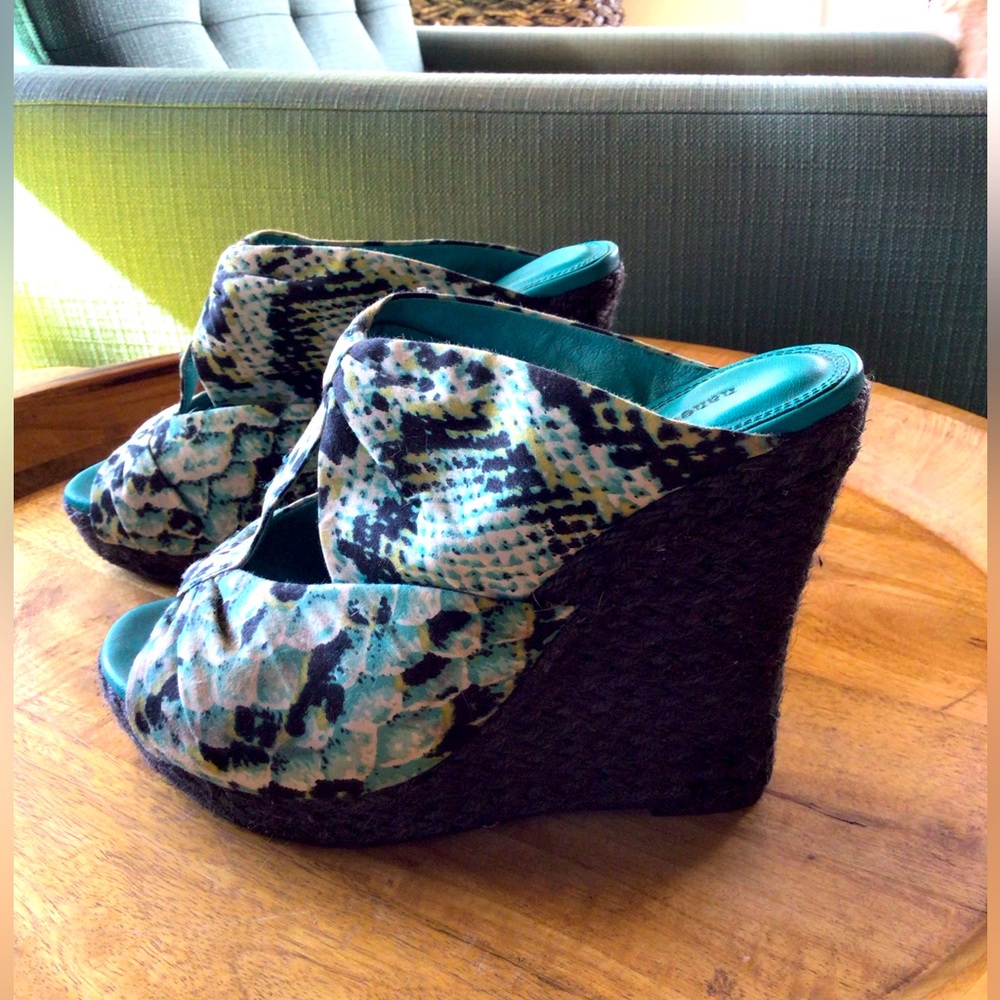 Nanette Lepore canvas and leather espadrilles